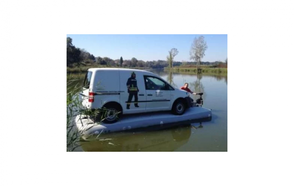 Плавучая надувная платформа для авто и другой техники