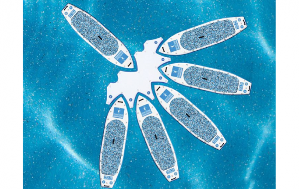 Платформа для SUP-бордов 300x150 см с креплением 6 сапов