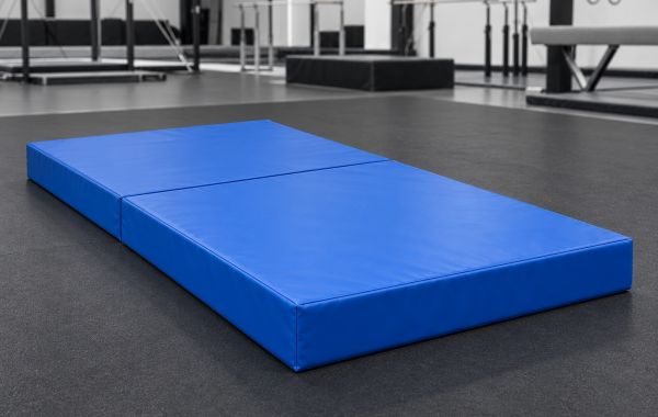 Мат складной гимнастический ПВХ 200×100×20 см, 2 секции, поролон 23 кг/м³