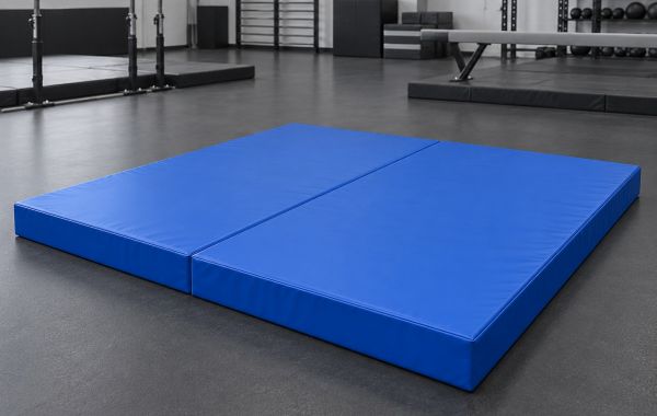 Мат складной гимнастический ПВХ 200×200×20 см, 2 секции, поролон 23 кг/м³