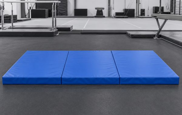 Мат складной гимнастический ПВХ 300×150×20 см, 3 секции, поролон 23 кг/м³